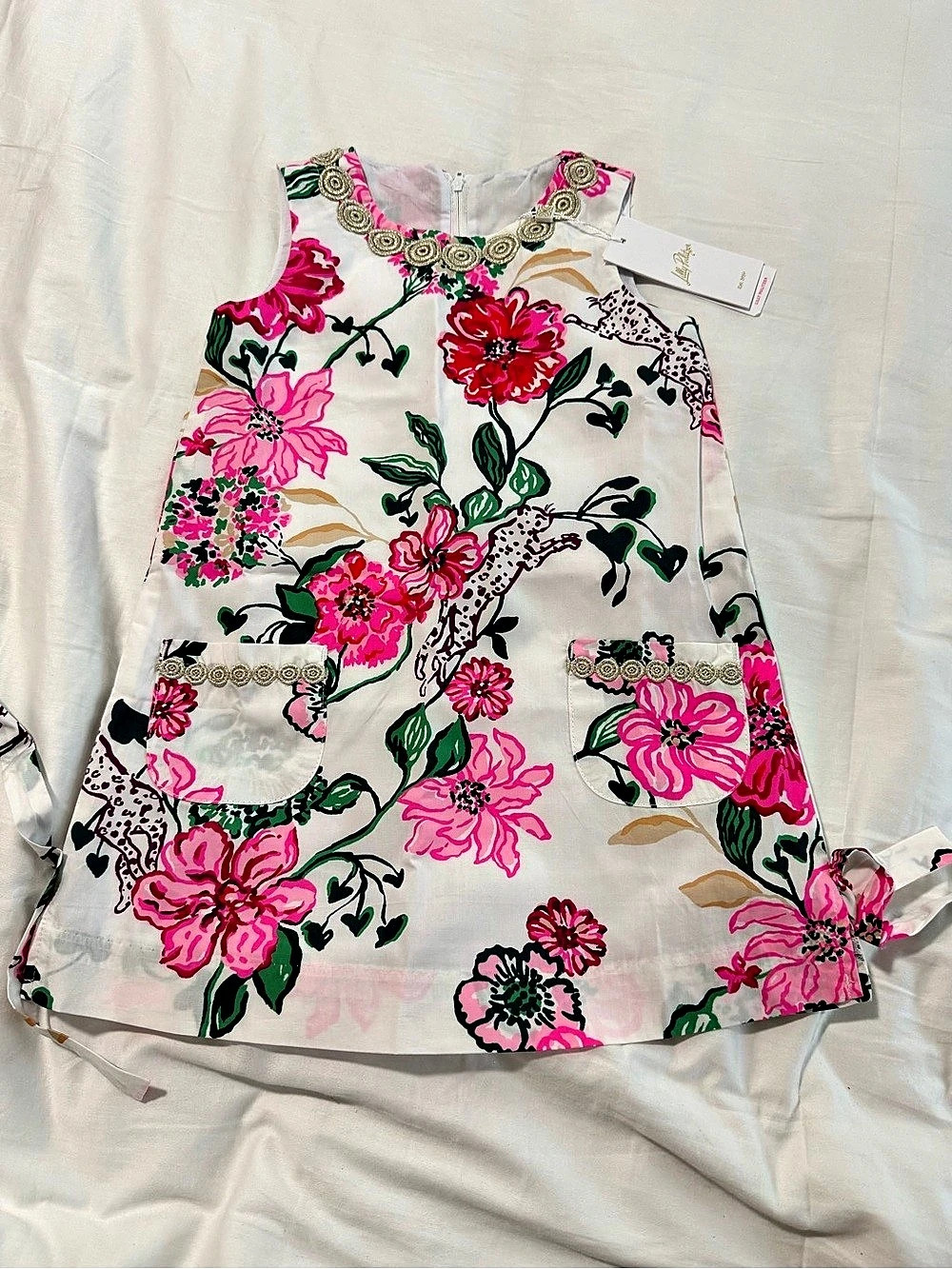 Lilly Pulitzer girl shift dress size 5 in Pink & White new with tags